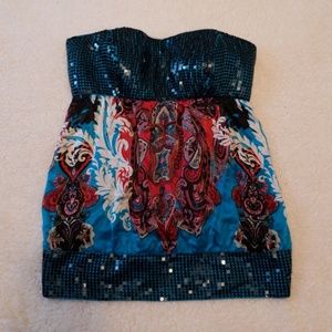 Super cute 2b bebe black sequin tube top